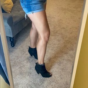 Seychelles Peep Toe Black Booties